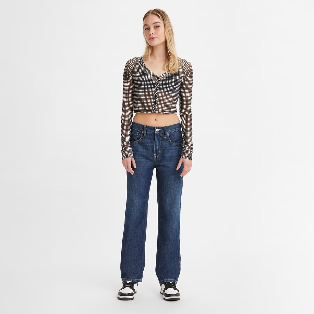 NWT Women’s Levi’s Low Pro Straight Dark Wash Jeans Size 28